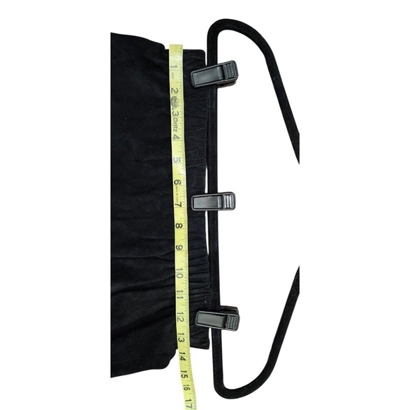 Black Suede Fringe Midi Skirt Boho Western Style – Size XS - Picture 7 of 8